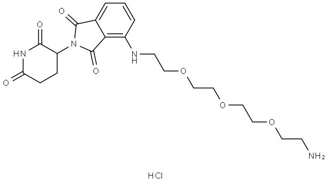 Pomalidomide-PEG3-Amine HCl salt 结构式