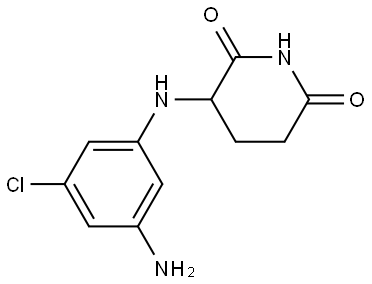 3-((3-amino-5-chlorophenyl)amino)piperidine-2,6-dione 结构式