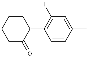 2-(2-iodo-4-methylphenyl)cyclohexan-1-one 结构式