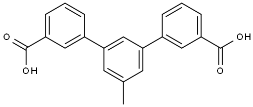 5-甲基-[1,1:3,1”-三联苯]-3,3”-二羧酸 结构式