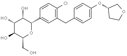 恩格列净差向异构体杂质 结构式