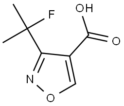 3-(2-氟丙-2-基)异恶唑-4-羧酸 结构式