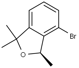 (R)-4-溴-1,1,3-三甲基-1,3-二氢异苯并呋喃 结构式