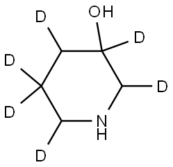 piperidin-2,3,4,5,5,6-d6-3-ol 结构式