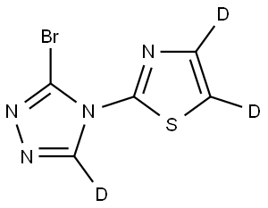 2-(3-bromo-4H-1,2,4-triazol-4-yl-5-d)thiazole-4,5-d2 结构式