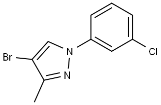 4-bromo-1-(3-chlorophenyl)-3-methyl-1H-pyrazole 结构式