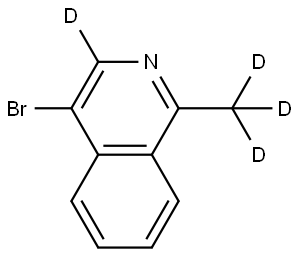 4-bromo-1-(methyl-d3)isoquinoline-3-d 结构式