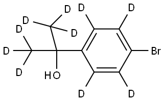 2-(4-bromophenyl-2,3,5,6-d4)propan-1,1,1,3,3,3-d6-2-ol 结构式