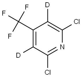 2,6-dichloro-4-(trifluoromethyl)pyridine-3,5-d2 结构式