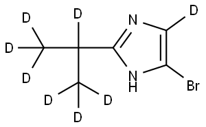 4-bromo-2-(propan-2-yl-d7)-1H-imidazole-5-d 结构式