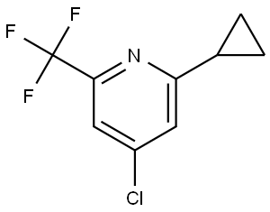 4-chloro-2-cyclopropyl-6-(trifluoromethyl)pyridine 结构式