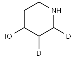 piperidin-2,3-d2-4-ol 结构式