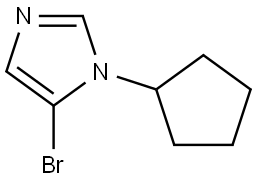 5-bromo-1-cyclopentyl-1H-imidazole 结构式