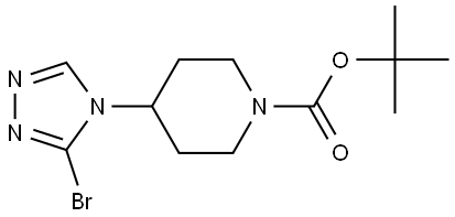 tert-butyl 4-(3-bromo-4H-1,2,4-triazol-4-yl)piperidine-1-carboxylate 结构式