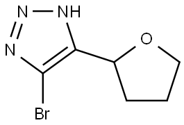5-bromo-4-(tetrahydrofuran-2-yl)-1H-1,2,3-triazole 结构式