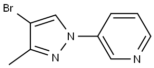 3-(4-bromo-3-methyl-1H-pyrazol-1-yl)pyridine 结构式