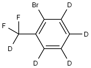1-bromo-2-(difluoromethyl-d)benzene-3,4,5,6-d4 结构式