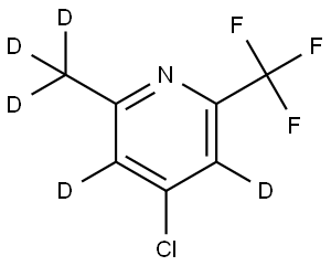 4-chloro-2-(methyl-d3)-6-(trifluoromethyl)pyridine-3,5-d2 结构式