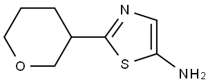 2-(tetrahydro-2H-pyran-3-yl)thiazol-5-amine 结构式