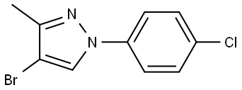 4-bromo-1-(4-chlorophenyl)-3-methyl-1H-pyrazole 结构式