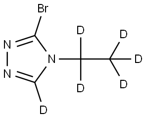 3-bromo-4-(ethyl-d5)-4H-1,2,4-triazole-5-d 结构式