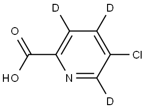 5-chloropicolinic-3,4,6-d3 acid 结构式