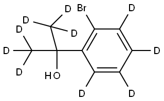 2-(2-bromophenyl-3,4,5,6-d4)propan-1,1,1,3,3,3-d6-2-ol 结构式