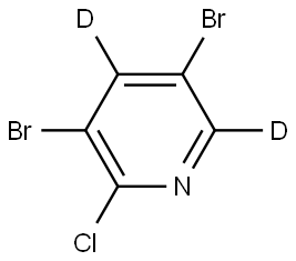 3,5-dibromo-2-chloropyridine-4,6-d2 结构式