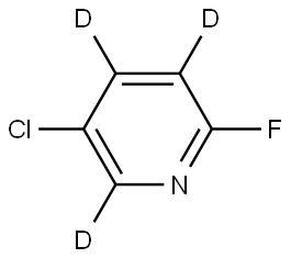 5-chloro-2-fluoropyridine-3,4,6-d3 结构式