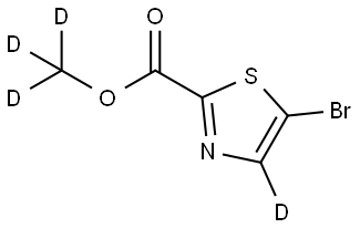 methyl-d3 5-bromothiazole-2-carboxylate-4-d 结构式