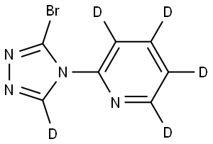 2-(3-bromo-4H-1,2,4-triazol-4-yl-5-d)pyridine-3,4,5,6-d4 结构式