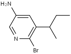 6-bromo-5-(sec-butyl)pyridin-3-amine 结构式