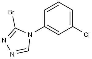 3-bromo-4-(3-chlorophenyl)-4H-1,2,4-triazole 结构式