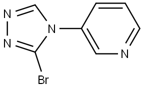 3-(3-bromo-4H-1,2,4-triazol-4-yl)pyridine 结构式