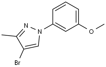 4-bromo-1-(3-methoxyphenyl)-3-methyl-1H-pyrazole 结构式