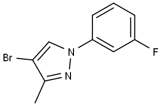 4-bromo-1-(3-fluorophenyl)-3-methyl-1H-pyrazole 结构式