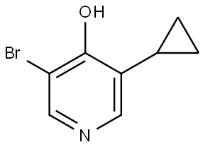 3-bromo-5-cyclopropylpyridin-4-ol 结构式