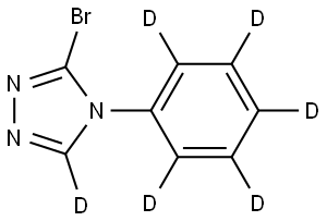 3-bromo-4-(phenyl-d5)-4H-1,2,4-triazole-5-d 结构式