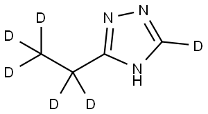 3-(ethyl-d5)-4H-1,2,4-triazole-5-d 结构式