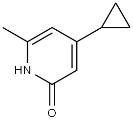 4-cyclopropyl-6-methylpyridin-2(1H)-one 结构式