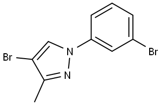 4-bromo-1-(3-bromophenyl)-3-methyl-1H-pyrazole 结构式