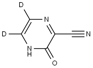 3-oxo-3,4-dihydropyrazine-2-carbonitrile-5,6-d2 结构式