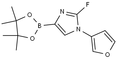 2-fluoro-1-(furan-3-yl)-4-(4,4,5,5-tetramethyl-1,3,2-dioxaborolan-2-yl)-1H-imidazole 结构式