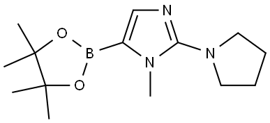 1-methyl-2-(pyrrolidin-1-yl)-5-(4,4,5,5-tetramethyl-1,3,2-dioxaborolan-2-yl)-1H-imidazole 结构式