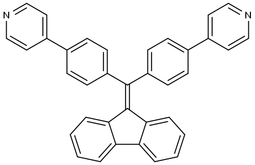 4,4'-(((9H-fluoren-9-ylidene)methylene)bis(4,1-phenylene))dipyridine 结构式