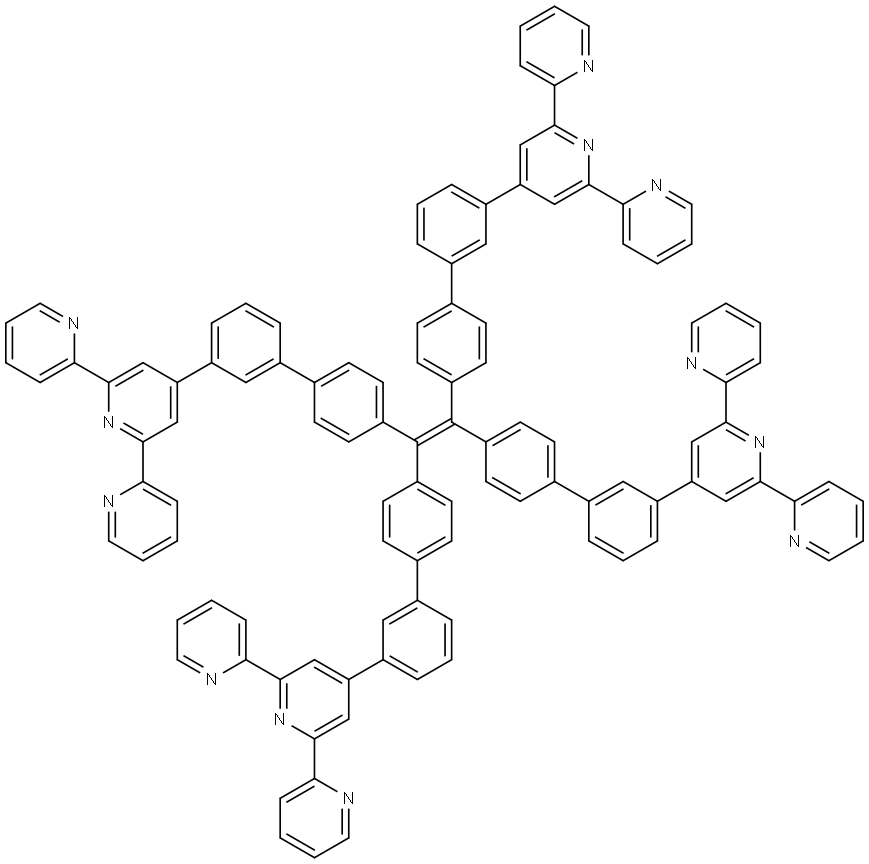 1,1,2,2-四(3'-([2,2':6',2''-三联吡啶]-4'-基)-[1,1'-联苯]-4-基)乙烯 结构式