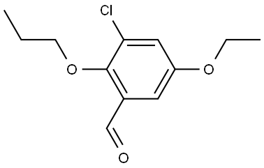 3-Chloro-5-ethoxy-2-propoxybenzaldehyde 结构式