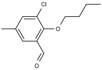 2-Butoxy-3-chloro-5-methylbenzaldehyde 结构式