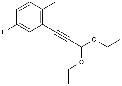 2-(3,3-Diethoxy-1-propyn-1-yl)-4-fluoro-1-methylbenzene 结构式