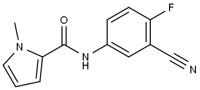 1H-Pyrrole-2-carboxamide, N-(3-cyano-4-fluorophenyl)-1-methyl- 结构式